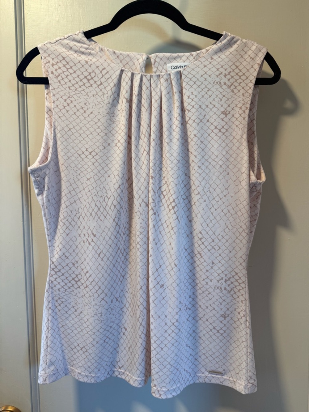 Calvin Klein Light Pink Geometric Print Shell